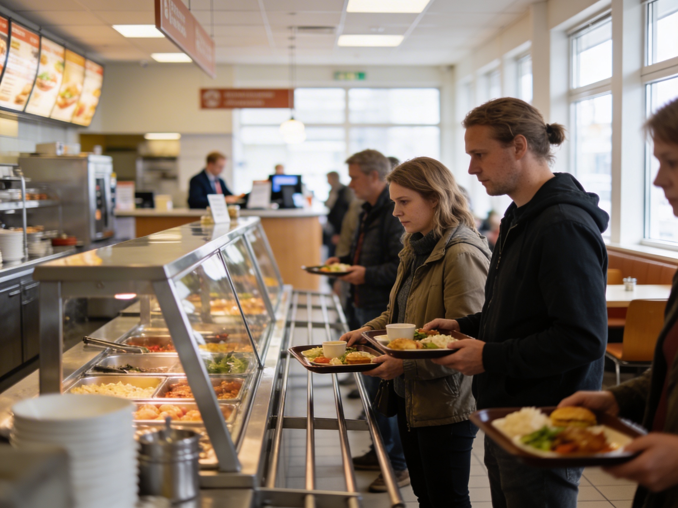 Lounasbuffet-tarjoilu ravintolassa